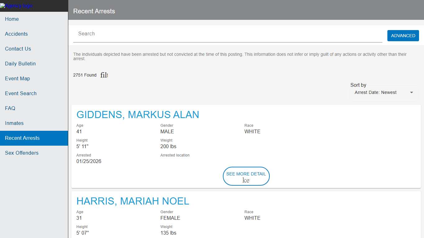 Whitfield County Sheriff's Office, GA Police to Citizen - Recent Arrests catalog