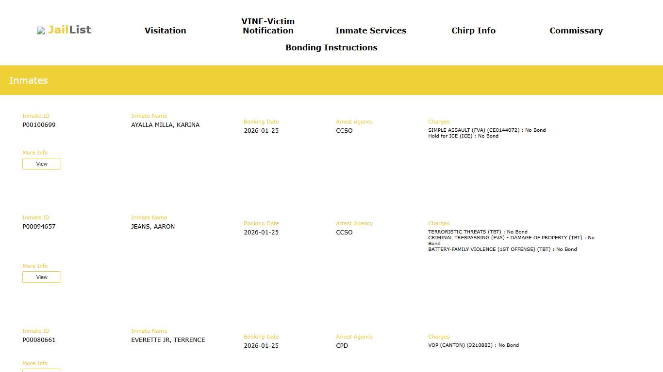 Cherokee County Inmate Search